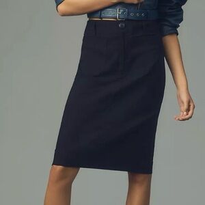 ANTHROPOLOGIE Maeve Colette Black Skirt Size S